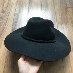 Free people 100% wool black hat